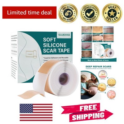 Silicone Scar Sheets - 1.6'' x 158'' Roll for Effective Healing & Comfort