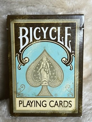 Bicycle Dirty Faded Vintage Teal Brown Playing Cards - USPCC - OPENED - NDO 