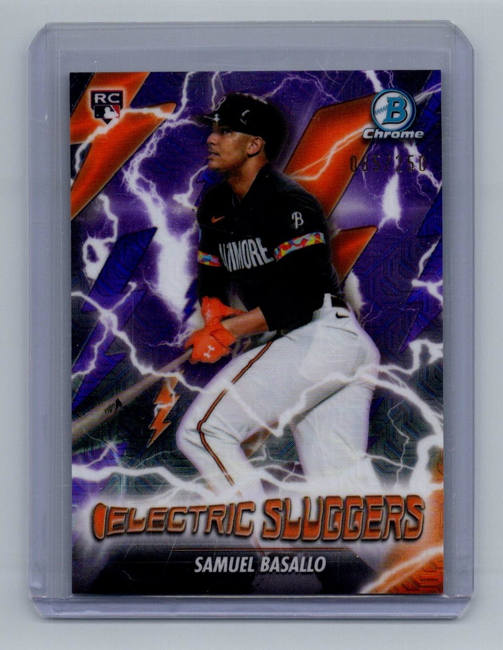 2026 Bowman Chrome Electric Sluggers #ES-10 Samuel Basallo RC /250