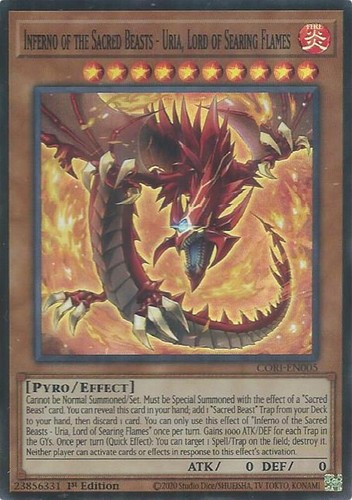 Yugioh Uria, Lord of Searing Flames Secret Japanese Limited Pack