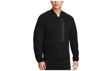 Nike Solid Color Zip-Trim Slim Fit Baseball Collar Jacket