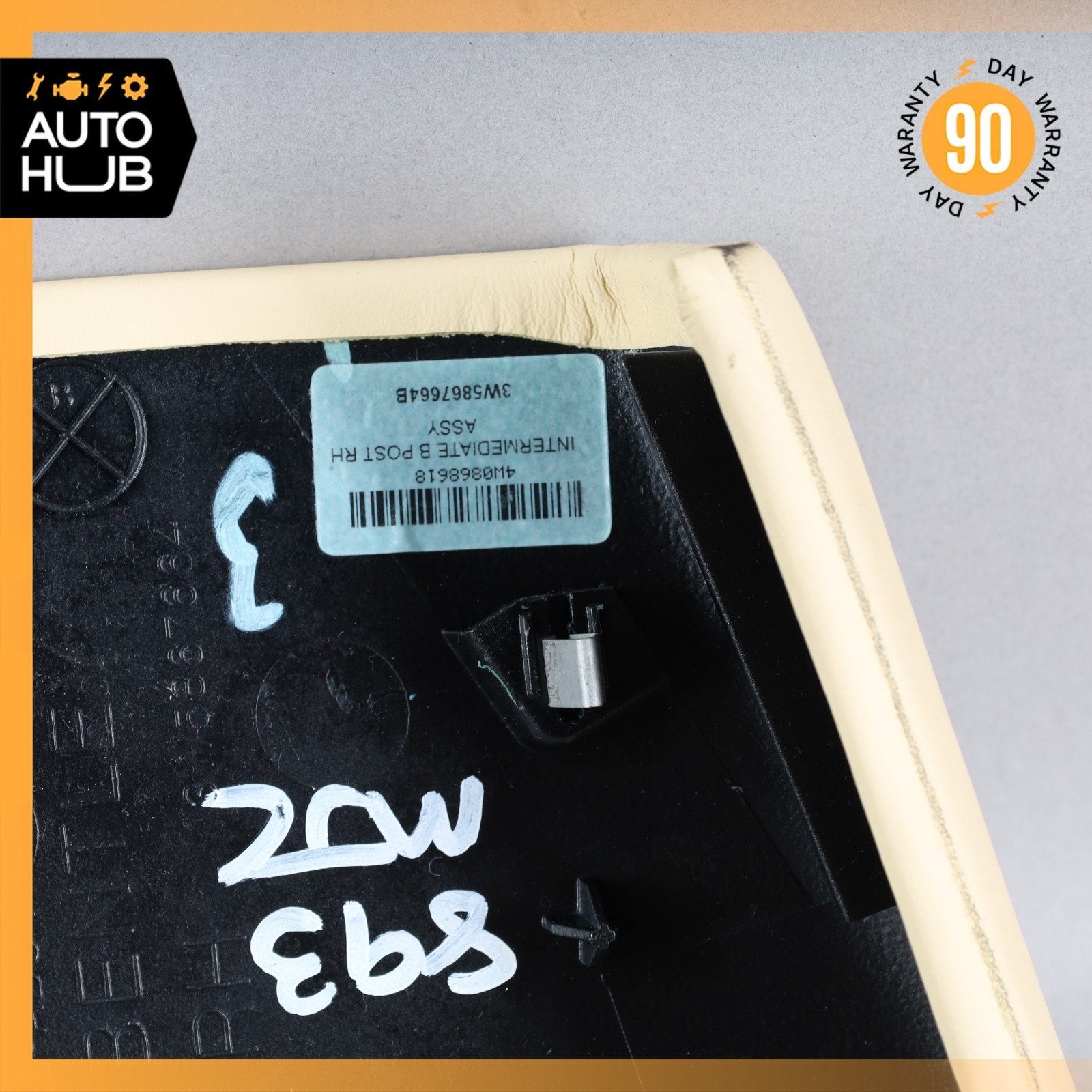 14-18 Bentley Flying Spur Right Lower B-Pillar Cover Trim 4W0868618 OEM 40k