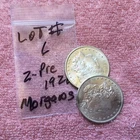 MORGAN 90% SILVER DOLLAR COINS.  LOT OF 2   NICE !  PRE. 1921 LOT # 6
