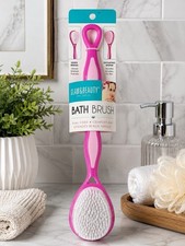 Glam  Beauty Spa Dual Sided Bath Shower Brush With Extended Reach Handle