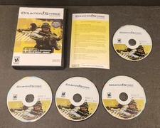 COUNTER STRIKE: SOURCE PC VIDEO GAME 2005 4 DISC SET VIDEO GAME TESTED
