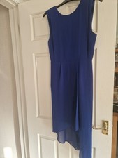 warehouse Women’s Blue floaty holiday/evening dress UK 10 Zip