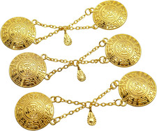 Juego de 12 botones de metal ornamentado charro, cadenas charro, botones vaquera, quinceañer