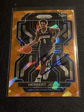 Herbert Jones Signed 2021-22 Panini Prizm Rookie Rc #329 Ip Auto Gtp Orange Ice