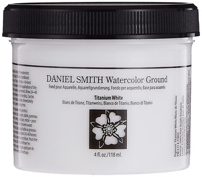 DANIEL SMITH Watercolor Ground 4oz Jar, Titanium White, 284055002, 4 Fl Oz (Pack