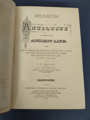MUSEUM OF ANTIQUITY ANTIQUE BOOK 1883 ILLUSTRATED ENGRAVINGS - Picture 6 of 15