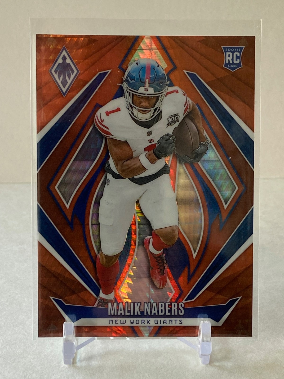2024 PHOENIX FOOTBALL MALIK NABERS ROOKIE ORANGE FADE (#221) NEW YORK GIANTS
