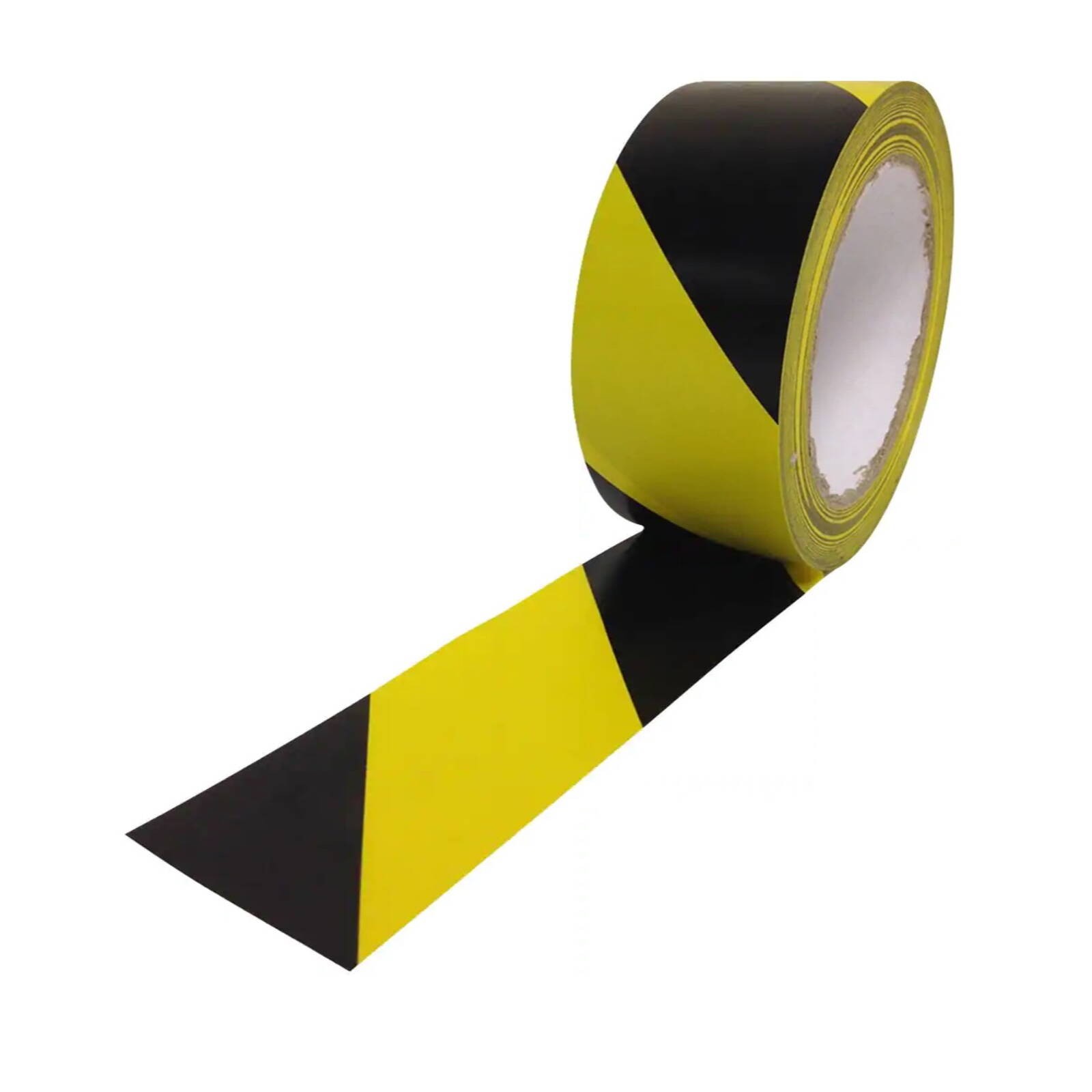 Black and Yellow Hazard Warning Tape 48mm x 33m