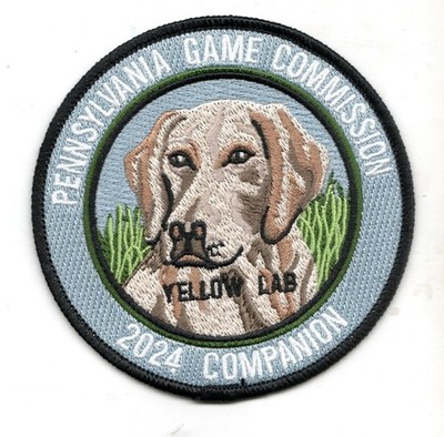 2024 PA GAME COMM COMPANION YELLOW LAB 4 INCH PATCH ORGINAL NEW