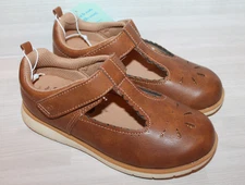 Stride Rite Lacey Tan Brown Shoes Big Kid Girl Size 12 NEW Washable Mary Janes