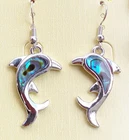 5 pairs Natural  Ear Pendants Earrings dolphin Life Energy Talisman