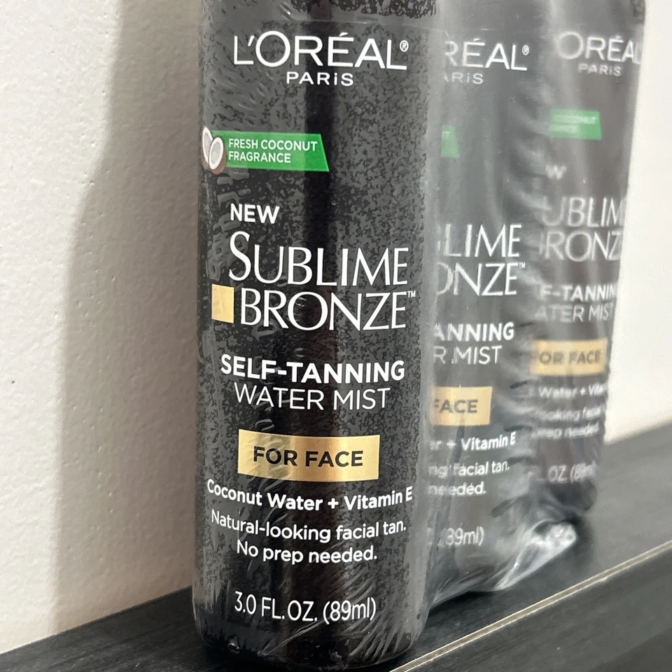 3x L'Oreal Paris Sublime Bronze Self Tanning Facial Mist, Water-Based Formula - Image 2 of 4