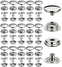 240 Pieces Stainless Steel Snap Fastener, BetterJonny 15mm Heavy Duty Snap Bu...