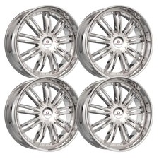 Set-4 Cavallo Clv-54 18x8 5x114.35x120 35mm Nano Chrome Wheels Rims 18 Inch