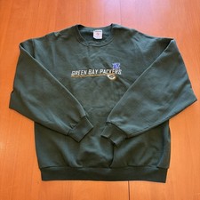 Vtg Green Bay Packers Crewneck Sweatshirt Men's L NFL 2002 North Division Champs