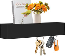 Appendi Chiavi a Muro Con Mensola, Portachiavi Da Parete Con 5 Ganci Murali Nasc