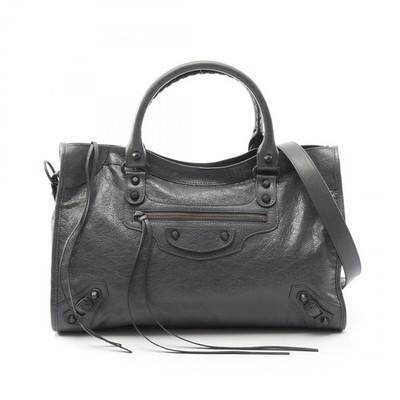 BALENCIAGA City Medium crossbody Handbag 823058 leather Gray NEW