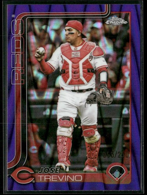 #ad 2025 Topps Update Chrome Purple Raywave # 250 Jose Trevino #USC2 $4.00