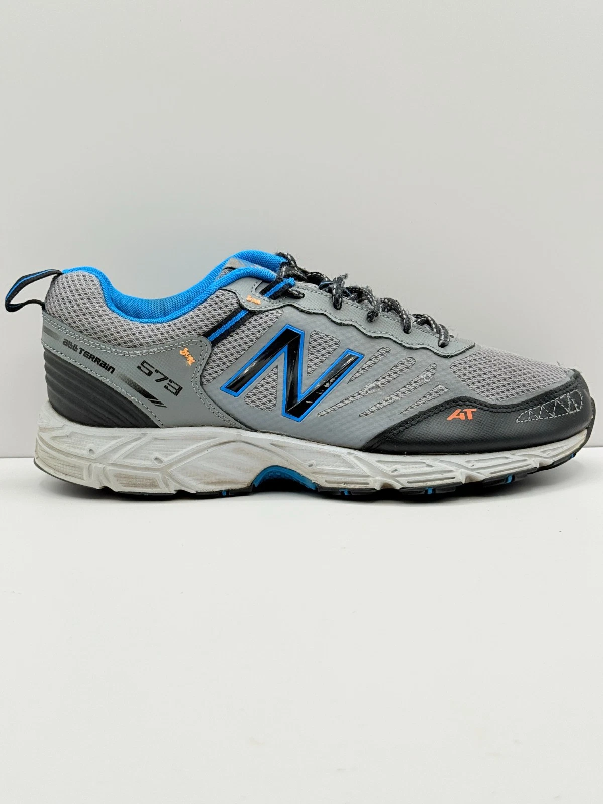 Size 11 - New Balance 573 Trail Mens Gray Blue Lace Up Athletic Sneakers