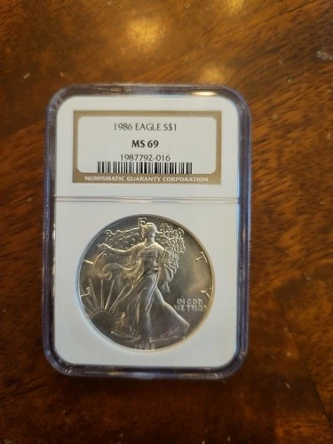 1986 American Silver Eagle $1 ASE Coin - NGC MS69 Free Shipping!