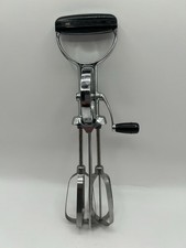 Vintage EKCO Best Egg Beater Manual Crank Hand Mixer Blender Stainless Steel