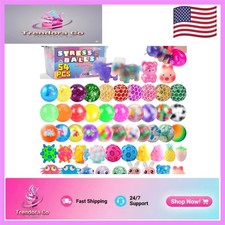 Durable  Easy-Clean 54-Pack Stress Balls for Adults - Ultimate Fidget Fun