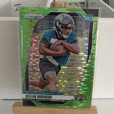 Panini Prizm 2024 Keilan Robinson Jacksonville Jaguars Rookie Card Green Pulsar!. rookie card picture