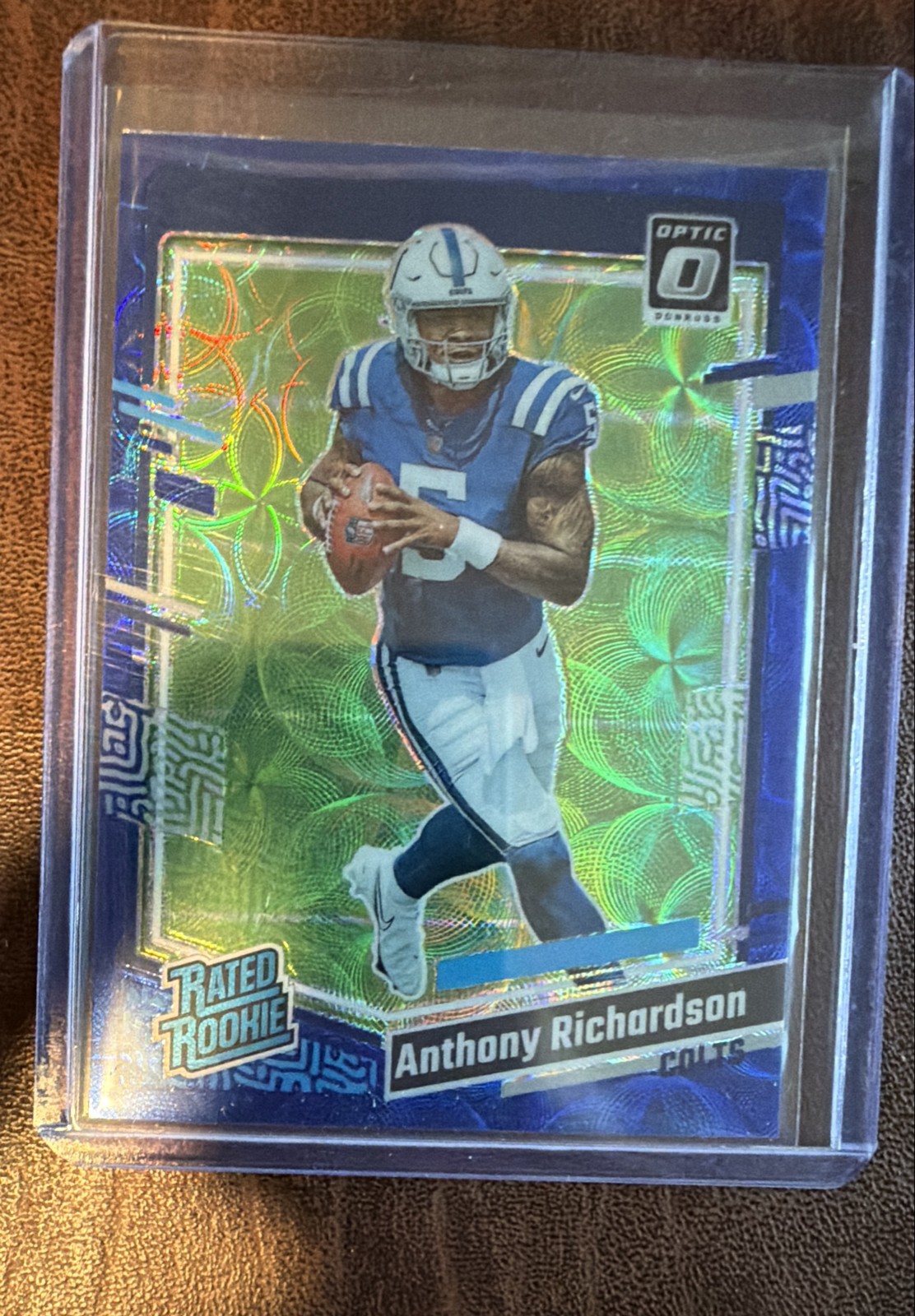 2023 Donruss Optic Rated Rookie Anthony Richardson 247 Blue Scope Prizm (RC)