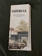 Vintage 1971 Texaco Gas Station Eastern US Road Travel Map