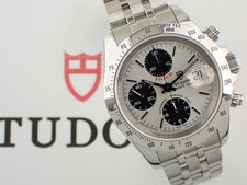 OROLOGIO TUDOR CHRONOTIME QUADRANTE NERO DATA 79280P CRONOGRAFO AUTOMATICO SS UOMO F/S