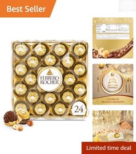 , Milk Chocolate Hazelnut, Individually Wrapped Chocolate Gift Box, 24 COpen...