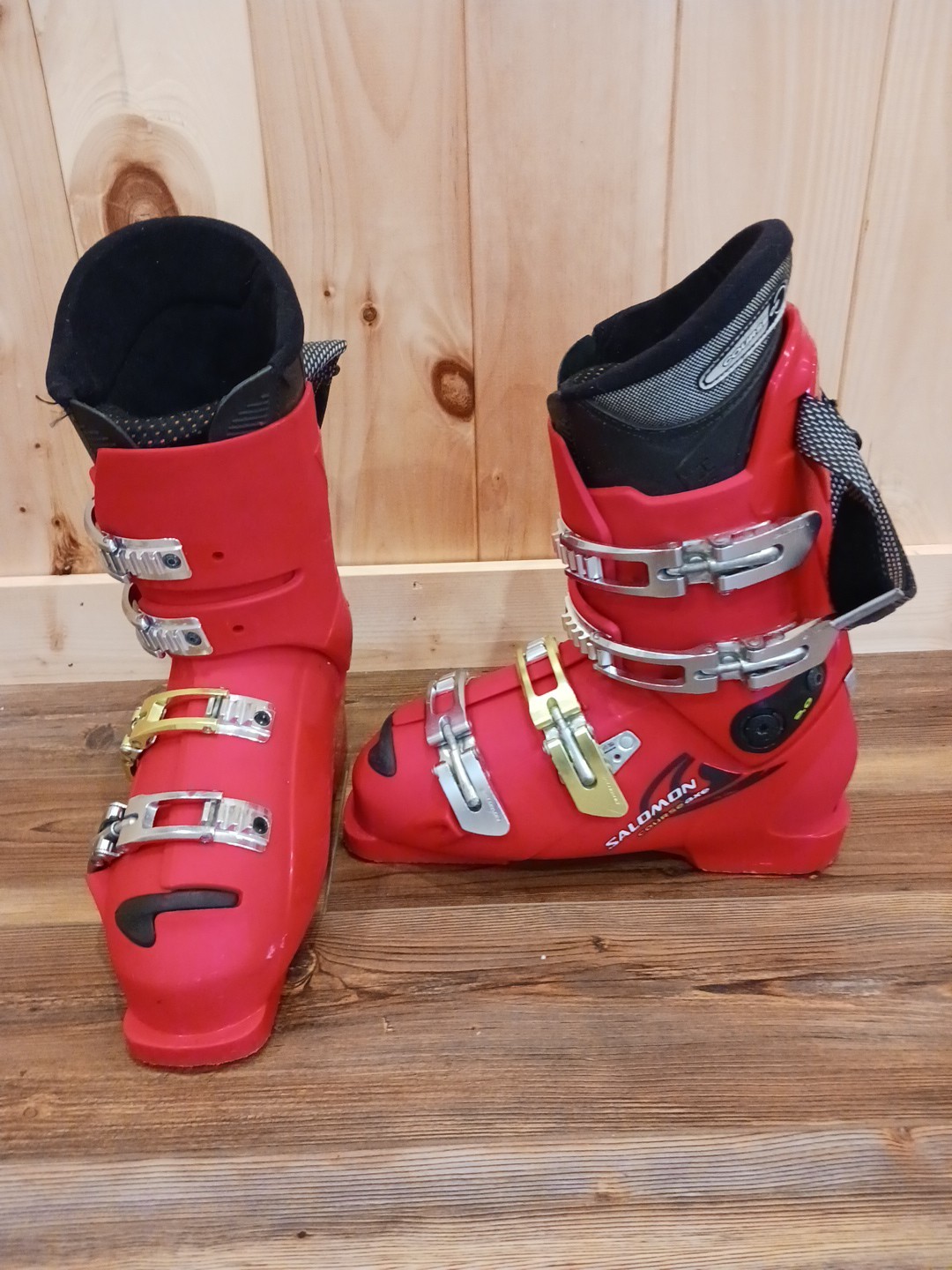 SALOMON COURSE AXE UOMO TAGLIA 9 5 US SCARPONE DA SCI ROSSO DOWNHILL