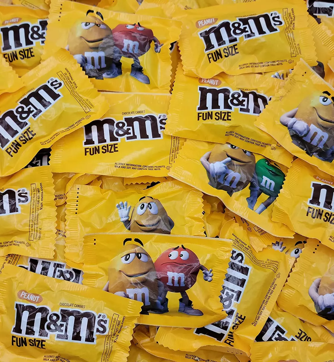 M&M's Peanut Milk Chocolate, Fun Size Candy, Individually