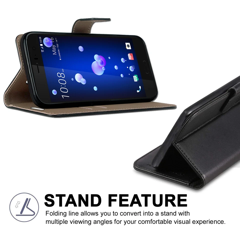 Case For HTC One M9 M8 U12+ 530 310 Shockproof Flip Leather Wallet Phone Cover - Image 4 of 4