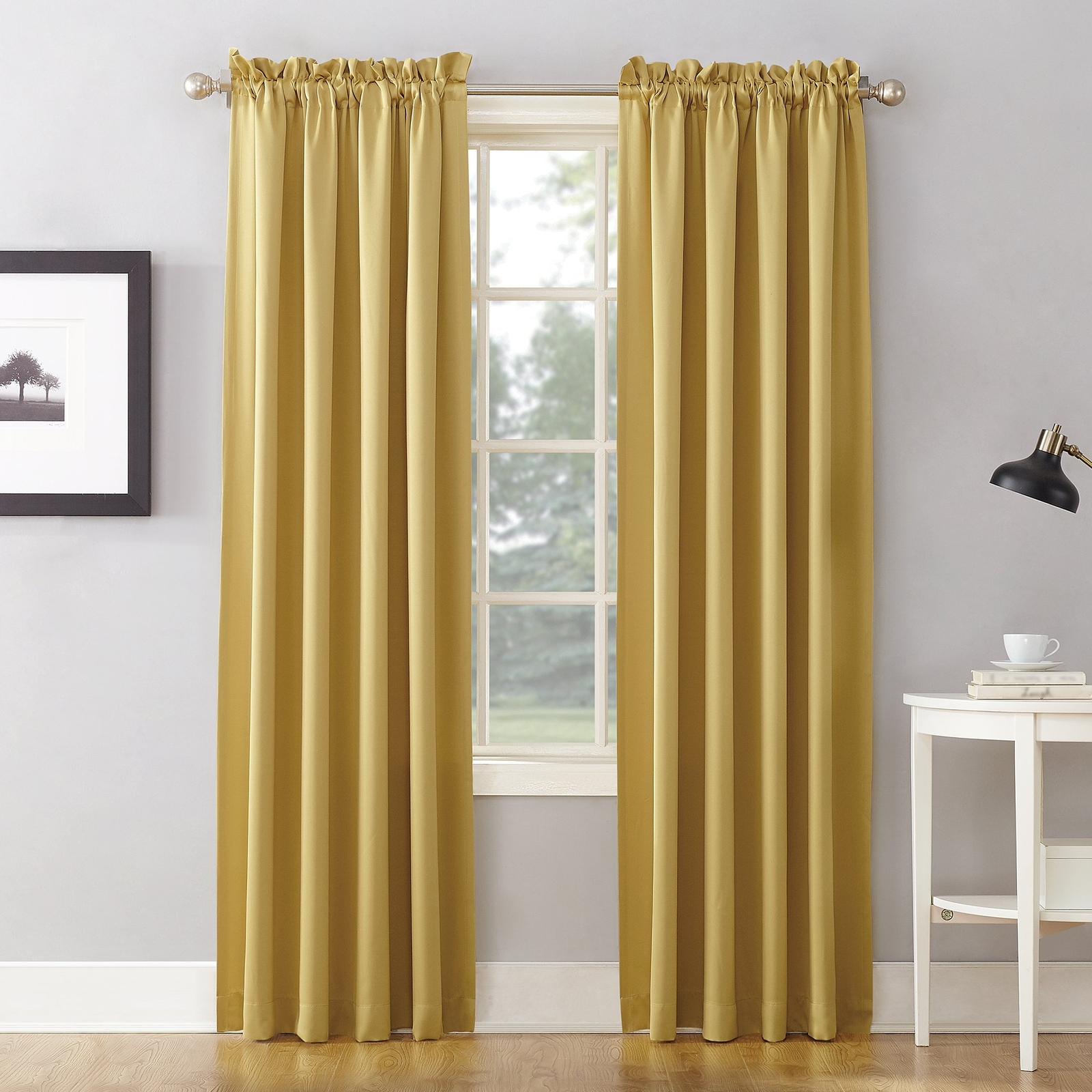 Sun Zero Barrow Energy Efficient Rod Pocket Single Curtain Panel