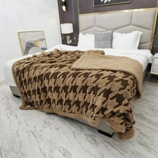 Grande Coperta In Pile Sherpa Morbida E Calda Doppio Lato Per Divano Letto