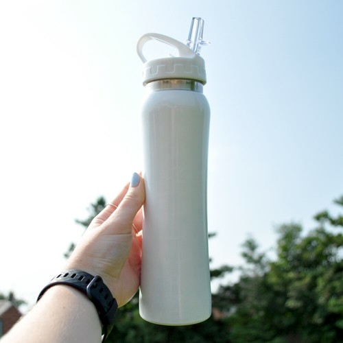 1-20 weiße Metall Wasserflaschen & Flip Strohrohlinge für Vinyl Etiketten Cricut MASSEN - Bild 4 von 4