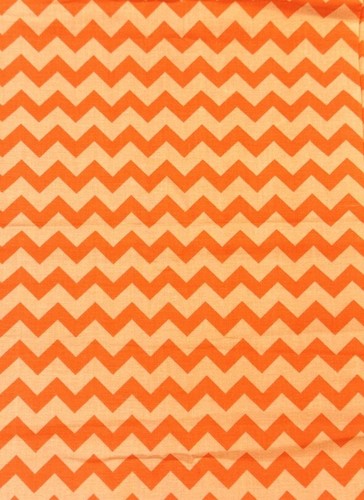 Tonal Chevron Orange on Light Orange Cotton Quilting Fabric 61" L x 44" W - Picture 2 of 4