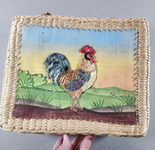 Borsa Capelli Straworld Gallo Tessuto Fattoria Country Pollo