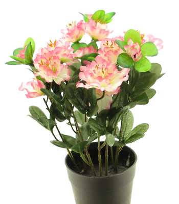 Künstliche Azalea Azalee Azalien Rhododendron im Topf ca. 28cm Pink Kunstblume