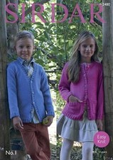 Sirdar Knitting Pattern - No.1, Cardigans 2480
