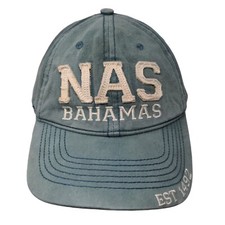 Nassau Bahamas Est 1492 Slideback Hat Blue One Size Embroidered
