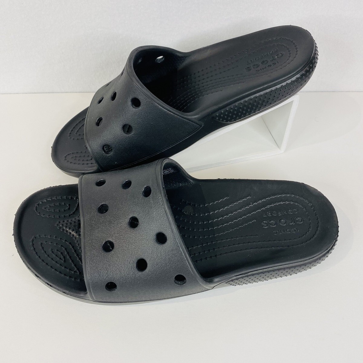 Crocs Coast Slide Slip On Sandals Black Size M4 W6 Unisex
