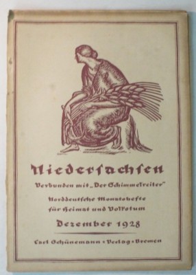 Niedersachsen Monatshefte für Heimat & Volkstum 1928/ 12 Schimmelreiter B8677