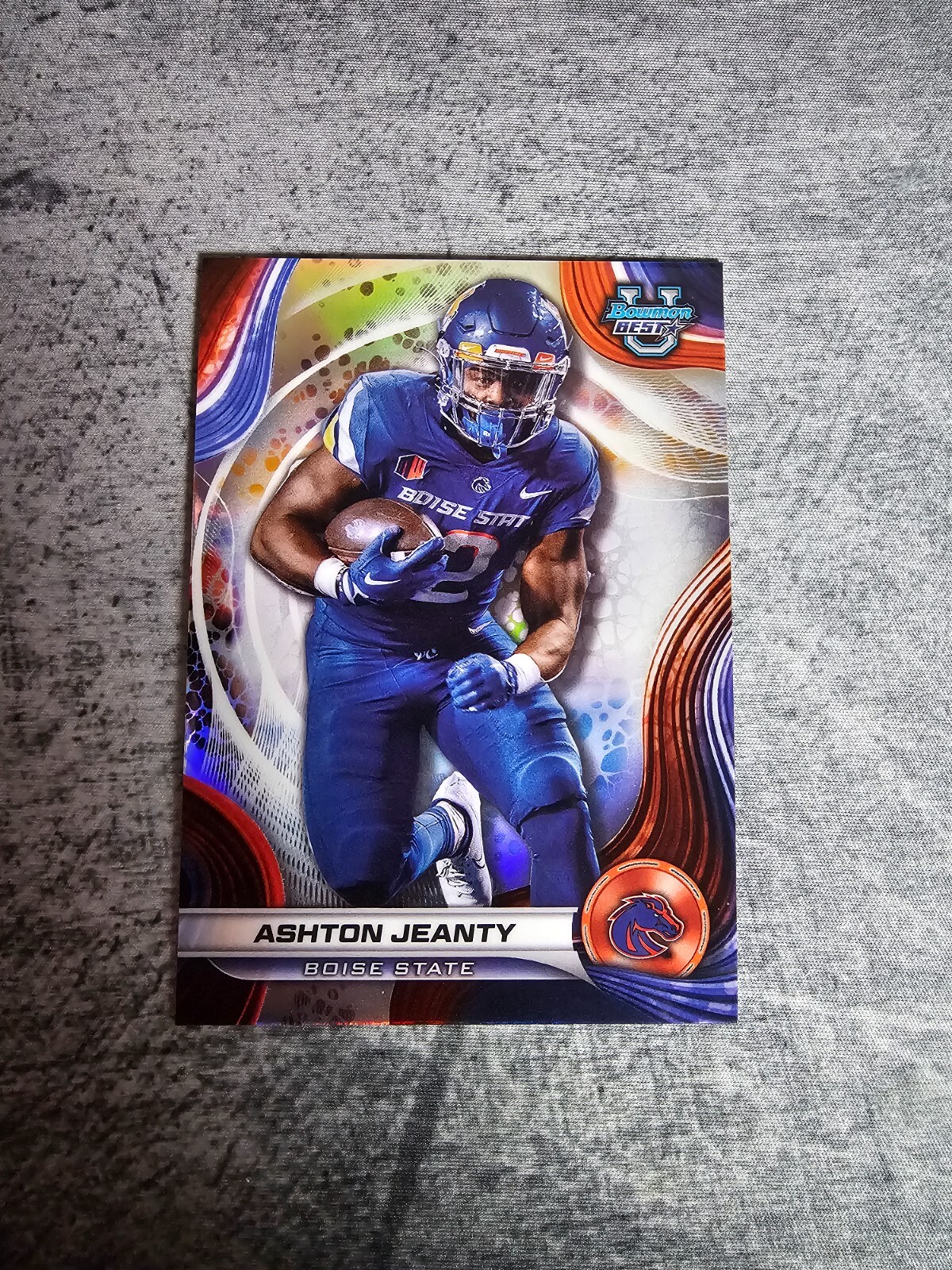 Ashton Jeanty 2024 Bowman’s Best University Refractor Boise State #85