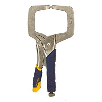 IRWIN Tools VISE-GRIP Fast Release Locking C-Clamp, Regular Tips, 11-inch (19T)